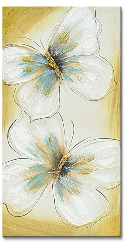 Generisch Handgefertigtes Wandbild mit Schmetterlings-inspiriertem Metallic-Motiv – handgefertigtes, dimensionales Wandstück mit vergoldeten Flügelmustern für große Eingänge