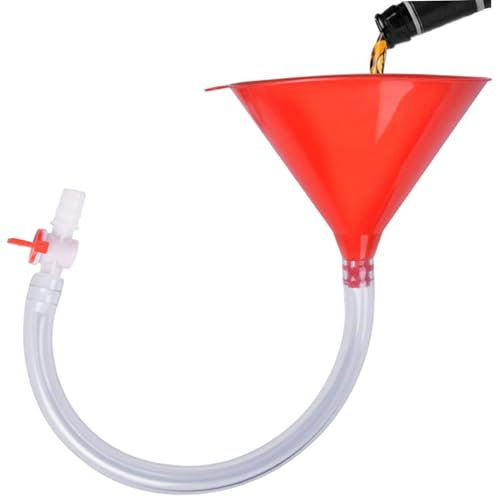 Beer Bong Funnel with Kink Free Tube, Leak-Proof Drinking Funnel with Sealing Valve for Beer Drinking Games