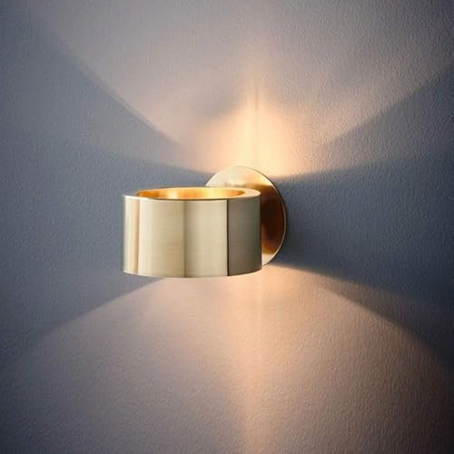 CVGfko Indoor Wall Lights Living Room Up Down Light Bedside Brass Finish Lamp Exhibition Led Uplighters Spot Downlighter Internal Lighting Chandelier
