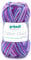 Gründl Cotton Quick Print Garn, Baumwolle, Aubergine Multicolor, Ca. 125 m