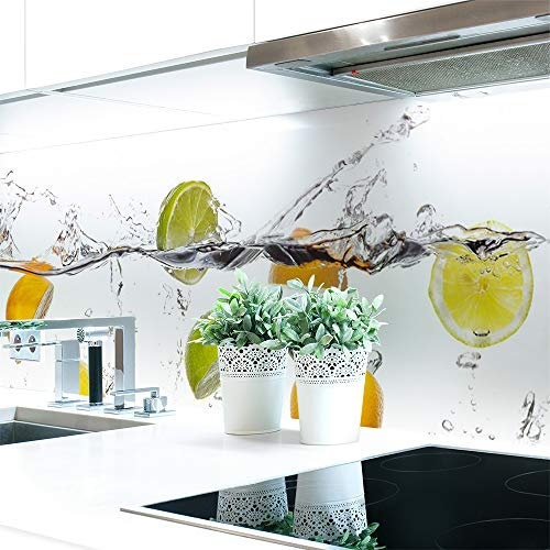 Küchenrückwand Frucht Wasser Premium Hart-PVC 0,4 mm selbstklebend - Direkt auf die Fliesen, Größe:60 x 80 cm