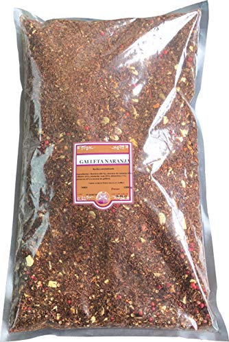 SABOREATE Y CAFE THE FLAVOUR SHOP Tè Rooibos Arancione e Biscottien alla Rinfusa in Foglia Filo Infusioni Naturali Isotoniche 1 Kg
