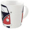 BRISA VW Collection - Volkswagen Taza grande de cerámica para cafété o cappuccino T1 Camper Bus (Frontal del Bus/Rojo y Negro)