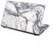TaylorHe 15.6 inch 15 inch Laptop Skin Vinyl Decal with Colorful Patterns and Leather Effect Laminate MADE IN England White Marble Texture