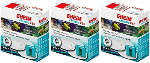Eheim Feinfilter-Pad (weiß) für 2213/250 Kanisterfilter – 9 Filter insgesamt, 3 Packungen mit je 3 Stück