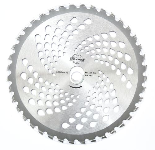 255x25,4 mm lame de scie pour scies circulaires et débroussailleuses pour le bois avec 40 dents TCT