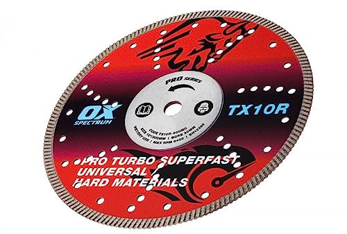 OX Tools TX10R-300/20 OX-TX10R Spectrum Superior Turbo Diamond Blade, 300/20mm, Red