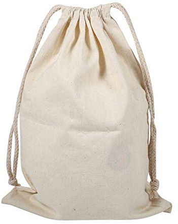 PACK de 6 sacs de cordon de coton, sac plat de Stuff de sac de blanchisserie de stockage de cordon de coton de ménage pour l'usage à la maison de voyage(30 * 40cm)