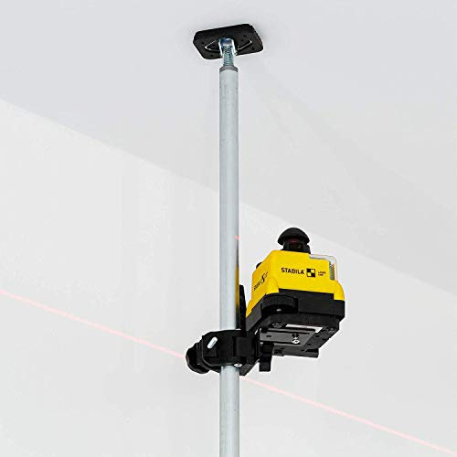 ALLEGRA Rotationslaser Baulaser Halterung für Laser Baustativ Teleskopstange AB 365 (101-175cm, Weiß)