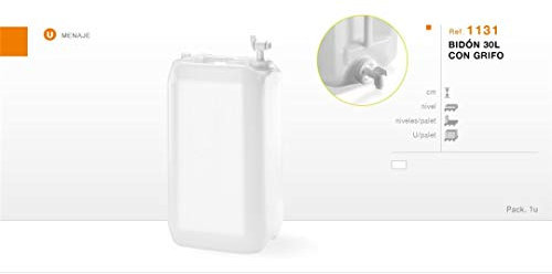 Bidon en plastique 30 l avec robinet