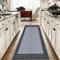 PHP Carpet Runners for Hallways Non-Slip Long & Wide Heavy-Duty Plain Super Absorbent Area Rugs, Stair Carpet and Kitchen Anti-slip Floor Mats - Greeky Rug (Silver & Black, 40 x 60 cm - Small Doormat)