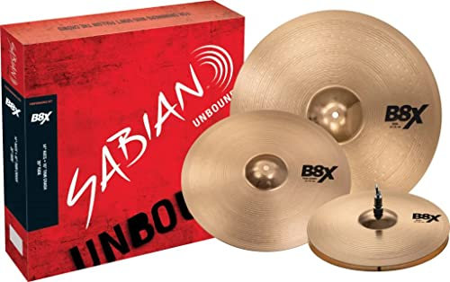Sabian B8X CymbalSet Performance, 14HH, 16CR, 20R - Set di piatti per batteria