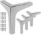 Baotkere Möbelbeine aus Metall, 17,5 cm, moderner Stil, dreieckig, für Bett, Schrank, Esstisch, TV-Ständer,Sofa