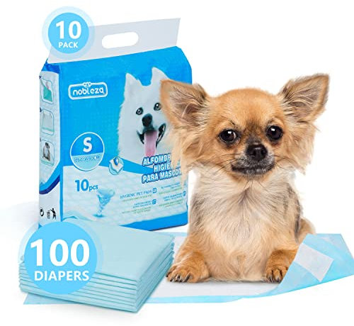 Nobleza 100 x Empapadores Perros, Alfombras de Entrenamiento con Adhesivo para Mascotas, Toallitas de Adiestramiento Cachorros,60 x 40 cm, 100 Unidades