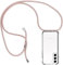 CHIMUCO Handykette Hülle kompatibel mit Samsung Galaxy S22, Handyhülle Handy Necklace Hülle mit Band Schutzhülle Kordel zum Umhängen Transparent Weich TPU Silikon Tasche, Rosé Gold
