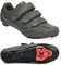 FOTGOAT Herren Fahrradschuhe für Damen, Rennradschuhe mit Stollen Kompatibel mit Peloton SPD ARC Look Delta Cleats, Unisex Fahrrad REIT Spin Schuhe Drinnen, Rennrad Schuhe Draussen Green EU 39