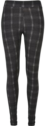 Urban Classics Damen Ladies Soft AOP Leggings blackcheck, 3XL