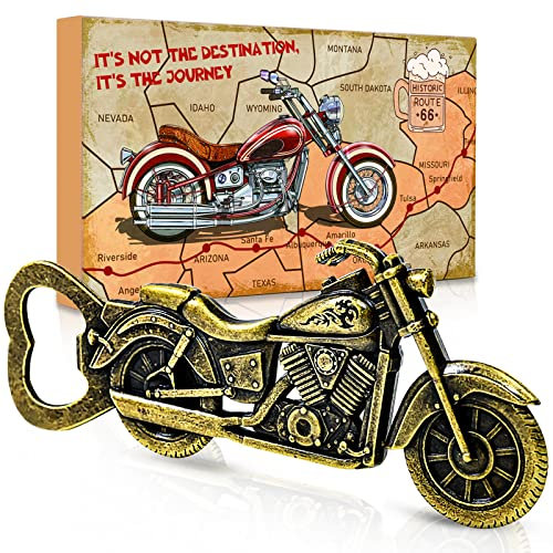 Geschenke für Männer zum Vatertag Motorrad Flaschenöffner - Praktisches Biergeschenk, Ausgefallenes Geschenk für Junge Männer, Kleine Geschenke für Papa, Opa, Freund, Ehemann, Onkel, Bruder, Partner