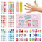144 Stück Aufklebbare Nägel Für Kinder Acryl Falsche Nägel Vorglueckliche Vollabdeckung Glitzer Farbverlauf Herzförmige Frucht Kurze Falsche Nagelkunst Kits Valentinstagsgeschenke Für Kinder Mädchen