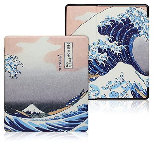 WunM Studio Étui Kindle Voyage 2014 – Étui Kindle Voyage pour Kindle Voyage (publié en 2014, modèle n° NM460Gz) – Étui Peint 3D HD avec Mise en Veille Automatique/Faire, Bonne qualité/Surf et Surf