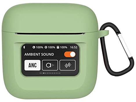 GIOPUEY Hülle Kompatibel mit JBL Tour Pro 2, Silikon Stoßfeste Schutzhülle, Ultradünn Case Cover, Kein Geruch, Hülle Silikon - Grün