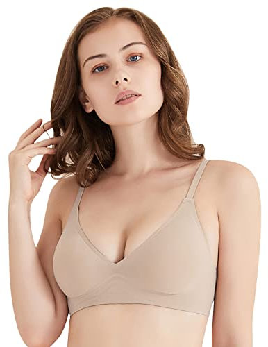 Kobilee Donna Push Up Comode Curvy Reggiseno Senza Ferretto Sexy Contenitivo Reggiseno Fascia con Spalline Cotone Reggiseno Trasparente Taglie Forti Coppa D Reggiseno Push Up Imbottito