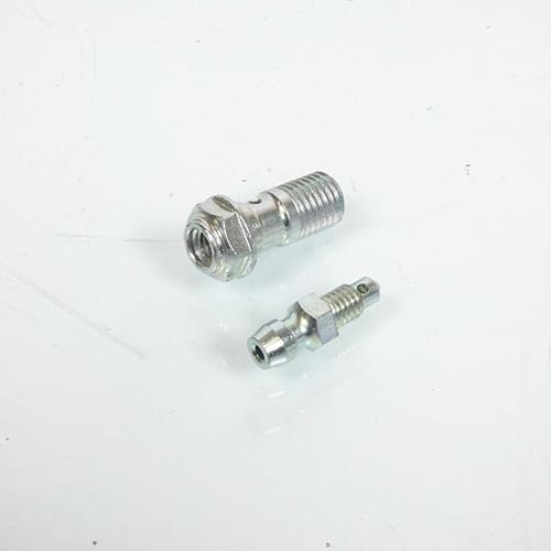 Vis raccord banjo de durite de frein Ø10mm pas 125 M10x1.25 avec purge compatible avec moto