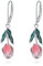 POPLYKE Tulpen-Ohrringe für Frauen 925 Sterling Silber Emaille Blume Leverback Ohrringe Schmuck Geschenk für Mädchen (Tulpen)
