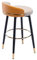 NEAFP Barstuhl, um 360° drehbare Rückenlehne, Barhocker mit schwarzem Karbon-Stuhlrahmen und Goldener Fußstütze für Büro, Empfangstheke, hoher Hocker (Größe: 72 cm, Farbe: 03) (1) HGCHH