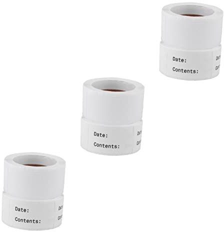 NUOBESTY 6stücke Beschriftbare Selbstklebende Lebensmittelaufkleber Weiße Leere Etiketten Für Einfache Klassifizierung Und Organisation Küche Und Büro Etiketten