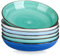 vancasso Série BONITA Lot de 6 Bol à Pâtes en Grès de 50 oz, 24.5cm, Saladier Passent au Micro-ondes et au Four à Soupe pour Cuisine, Couleur froide