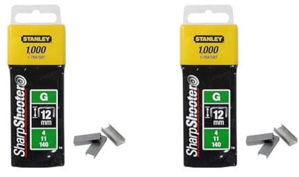 Stanley 1-TRA708T 12mm Heavy-Duty Staple (1000 Pieces) (Pack of 2)
