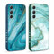 Pnakqil 2 Stück Handyhülle für Samsung Galaxy A54 5G 6,4 Hülle, Grüner Marmor Glitzer Bemaltes Muster Case Silikon Weiche für Mädchen Modische TPU Dünn Stoßfeste Kameratasche Tasche Schutzhülle