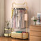 Metall-Kleiderständer Kleiderständer Home Clothing Rack mit Lagerung Regal für hängende Kleidung Mäntel Röcke Hemden Pullover Schwarz Gold