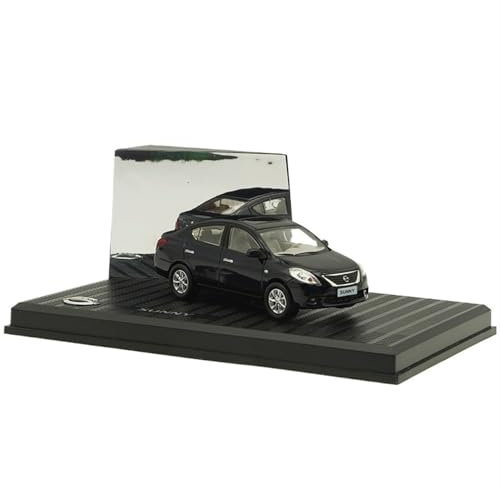 EMRGAZQD Motorfahrzeuge Replika Auto 1/43 Für Nissan Sunny 2012 Replik Autos Ornamente Statische Diecast Fahrzeuge Souvenirs Skala Auto Modell Originalgetreue Nachbildung(Black)