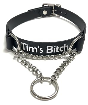 BDSM Halsband mit individueller Beschriftung, abschließbarer Choker | PUDDIN, Cum Slut Collar, Custom, DADDY, Puppy