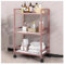 Rollwagen für Schönheitssalons, Kosmetikerwagen mit Rädern, Metallwagen für Spa, Rollservicewagen, Kosmetikwagen (ROSA)