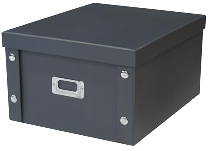 Box and beyond Aufbewahrungsbox – 35 x 28 x 18 cm – schwarzer Karton – mit Deckel – Aufbewahrung – Gegenstände, Zubehör, Dokumente – Büro, Archiv