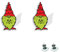 AOWVUTS Weihnachten Ohrringe für Damen Grinch Weihnachten Ohrstecker Cartoon Ohrstecker Santa Weihnachts Ohrringe Weihnachtsschmuck Geschenke für Frauen Mädchen (E)