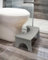 RayLove Physiologischer Toilettenhocker aus Bambus – WC-Trittbrett aus Holz – 35 Grad strapazierfähiger C-förmiger Hocker (Grau)