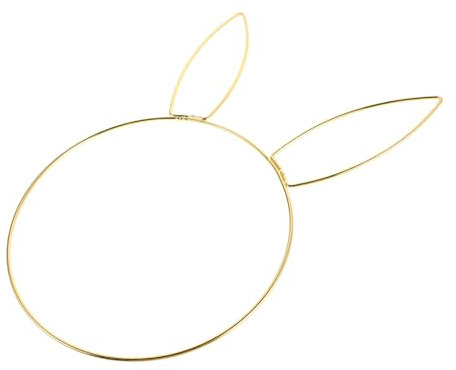 IMIKEYA Hasenkopf-Reifen frühlingsdeko Ostern Kranz Hasen Ring Ostergeschenk Osterfest Dekoration Osterhasen-Kopfring Hasenkopf-Kreisornament Hasenkopf-Kreiskranz Eisen Golden