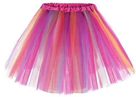 Gonna Tulle Gonna Tulle Viola Donna Gonna Verde Tulle Gonna Tulle Bambina Ballerina Rosa Gonna Tulle Donna Arancio Gonna Tutu in Costume Carnevale Fata Gonne Pantaloncino Gonna Lunga Bianca Bambina