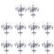 10 Pcs Mini Candelabra Cake Topper Candlestick Candle Holder Dessert Food Cake Topper for Christmas Wedding Birthday Decor