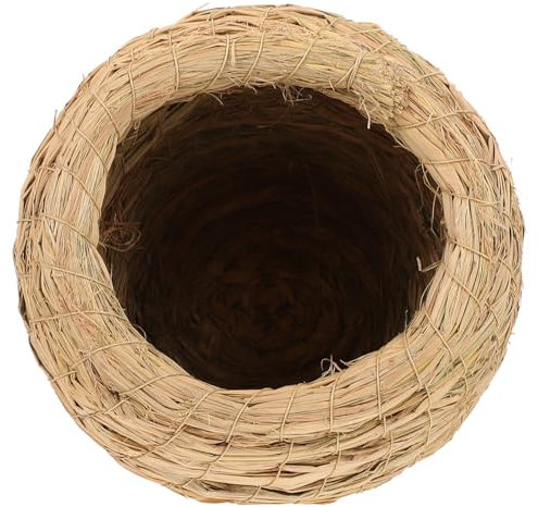 Kisangel Vogelhaus Strohnest Natürliches Vogelhaus Für Den Garten Gartendekoration Vogelfutterspender Wohndekor