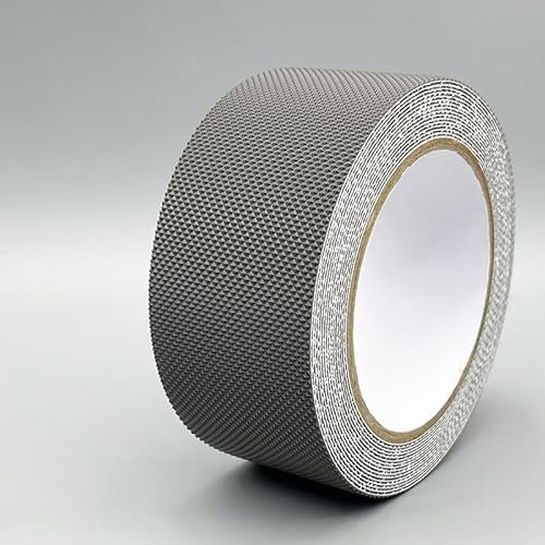 Guest Ruyunlai Frise Murale PVC Autocollant Papier Peint Imperméable Plinthe de Cuisine et Salle de Bain - Décor Mural Grain de Diamant Gris Foncé 5cm X 500 cm