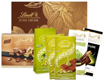 Lindt Schokolade Süsse Grüsse Pistazie | Geschenkset 0,710 KG | Teilen und Verschenken | Mischung aus verschiedenen Klassikern | Schokoladengeschenk | Pralinengeschenk
