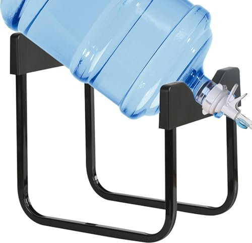 Support De Bouteille d'eau De 3 À 5 Gallons avec Porte-tronçon De Buse De Donneur pour Ouverture, Support Distributeur d'eau Anti-Fuite avec Versement, Base sans Glissement Et Vanne À Débit Rapide