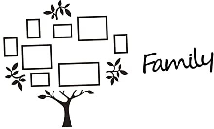 LIFKOME Sticker Mural Arbre Autocollant Décoratif Noir Pour Salon Et Chambre Sticker Arbre Maison