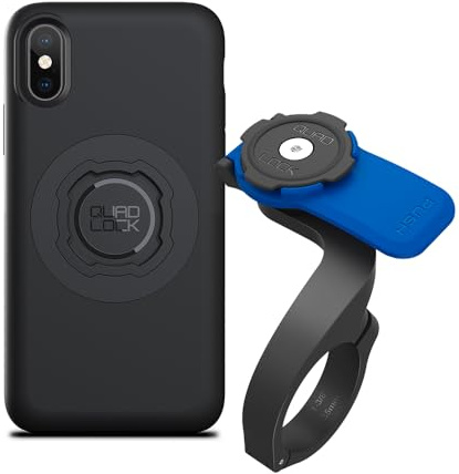 Quad Lock Out Front Handlebar Bike Phone Mount (V3) with MAG Phone Case for iPhone X/XS
