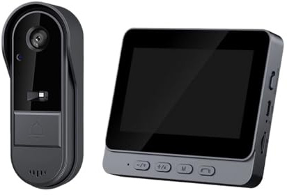 SMTYXS Video Doorbell Wireless Night Vision HD 4.3in IPS Screen Waterproof Intercom By Bell Camera For Smart Home House Office